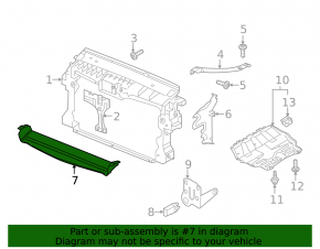 Lower radiator deflector VW Tiguan 12-17 rest