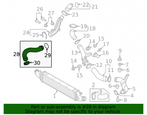 Intercooler pipe right first Audi Q3 8U 15-18 CCTA