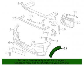Front bumper reflector left BMW X7 G07 19-