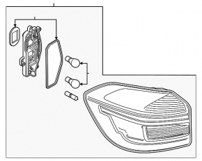 Light outer wing left BMW X3 G01 18-21 LED