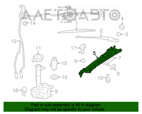Windscreen wiper linkage with motor Chrysler 200 11-14