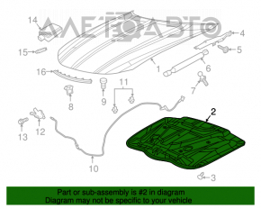 Hood insulation Dodge Charger 15-16 rest