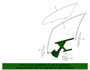 Front right window lifter with motor for Toyota Camry v70 18-24