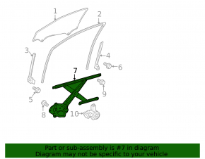 Window lifter with motor front left Toyota Camry v40