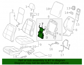 Lumbar support passenger seat Lexus ES300h ES350 13-18