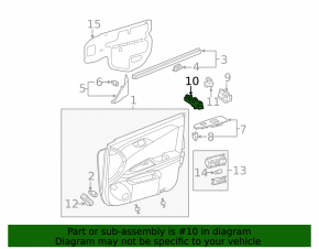 Front left window lift control Toyota Avalon 05-12