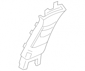 Acura ILX 13-15 lower left center pillar trim, black, worn