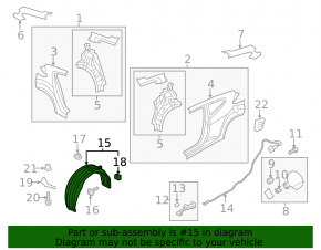 Rear right mudguard Hyundai Veloster 12-14