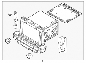 Radio tape recorder Hyundai Tucson 16-18 small display