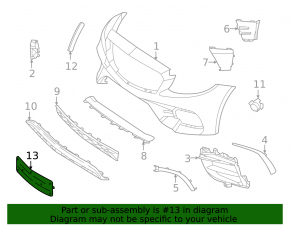 Platform for the front bumper number of Mercedes W213 E 21-23