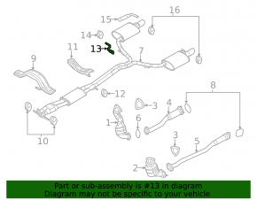 Muffler mount central Ford Explorer 11-19