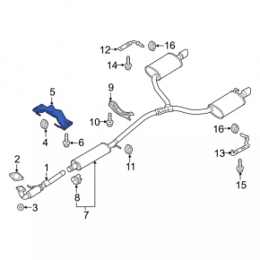 Muffler mount central Ford Explorer 11-19