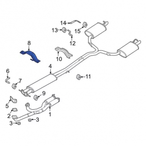 Muffler mount central Ford Explorer 11-19