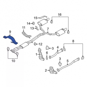 Muffler mount central Ford Explorer 11-19