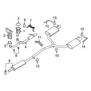 Muffler mount central Ford Explorer 11-19