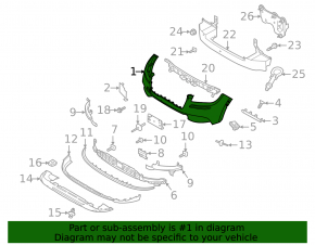 Lincoln Corsair 20-22 front bumper with tow hook, no parking