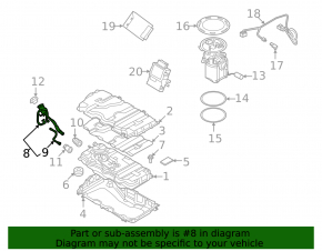 Fuel filler neck BMW 3 G20 21-25 plug-in
