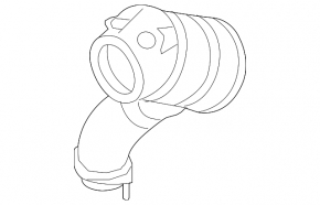 Intake pipe with catalytic converter right BMW X5 F15 14-18 4.4T