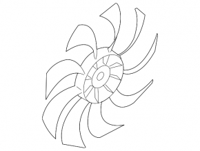 Cooling fan right Nissan Leaf 18-