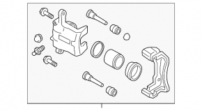 Front right caliper assembly Nissan Sentra 20-24