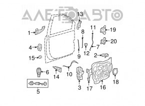 Front Right Door Lock Chrysler 200 11-14