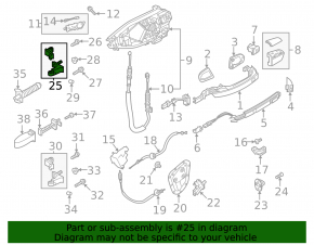 Upper rear left door hinge Audi A6 C8 19-