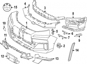BMW 7 G70 23-25 Front Bumper Emblem