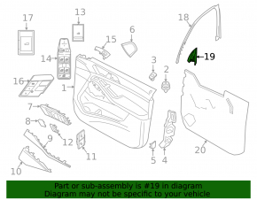 Side mirror plug front right BMW X7 G07 19- Harman Kardon