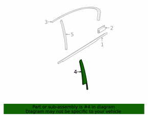 Door trim side rear right BMW 5 G30 17-23