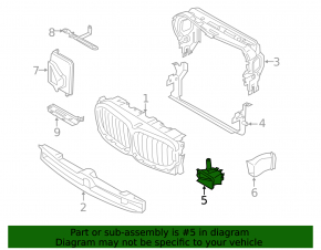 Front left brake disc duct BMW X5 G05 19-24 front