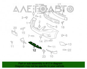 Front bumper grille lower Lexus RX350 RX450h 10-12 prerest defect
