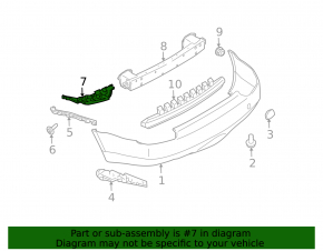 Left reflector mount for Subaru b9 Tribeca