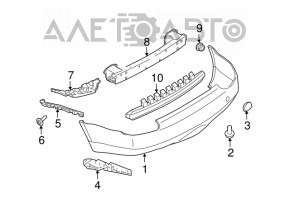 Left reflector mount for Subaru b9 Tribeca
