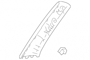 Left front pillar trim for Lexus GX470 03-09, gray