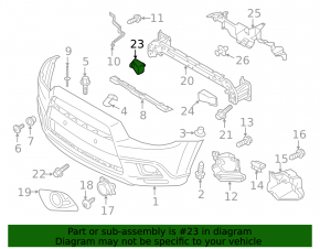 Front bumper absorber right Mitsubishi Outlander Sport ASX 11-15 prerest