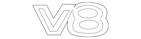 Lexus GX470 03-09 V8 tailgate emblem
