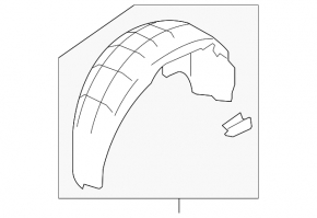 Rear right fender liner Infiniti QX50 14-15