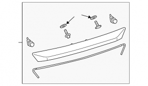 Lexus RX350 RX450h 10-15 Chrome Trunk Door Molding for Camera