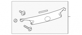 Upper trunk lid trim for Toyota Rav4 13-15 without camera