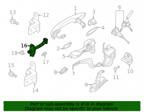 Front left door stop for Kia Soul 20-25