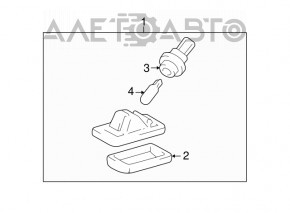 Left tailgate number plate light for Lexus GX470 03-09