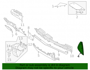 Kia EV6 22-24 black left side front panel trim