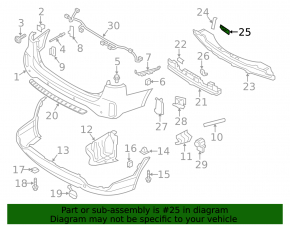 Left rear bumper reinforcement bracket Kia Sorento 14-15