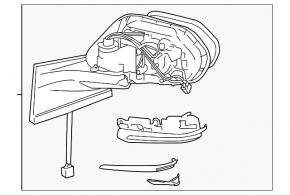 Side mirror left Toyota Prius 50 Prime 17-20 heated, BSM