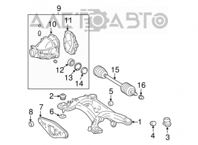 Mercedes W211 E550 rear right axle drive