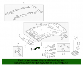 Ceiling handle front right Mercedes W213 E 17-20 black