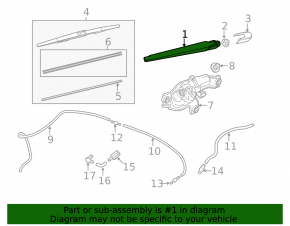 Rear wiper arm Mazda 3 19-