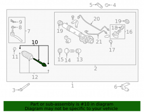 Left steering rod Infiniti QX56 QX80 10-20