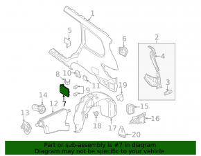Nissan Pathfinder 13-16 fuel filler door