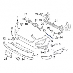 Front bumper mount right Ford Ecosport 18-20